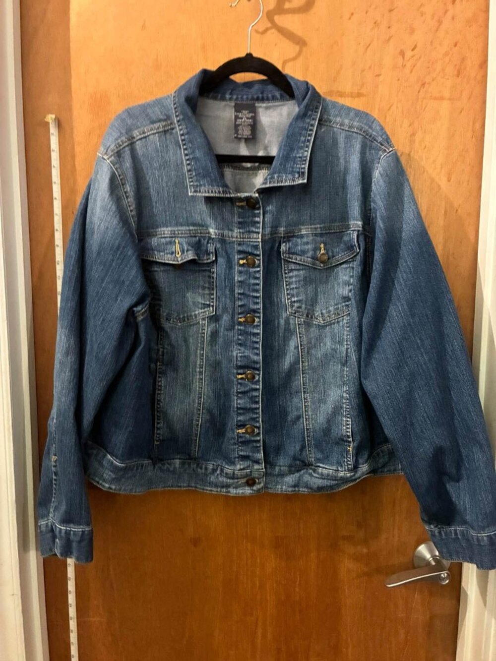 Size 4X(26/28W) - Faded Glory - Long Sleeve Jean Jacket